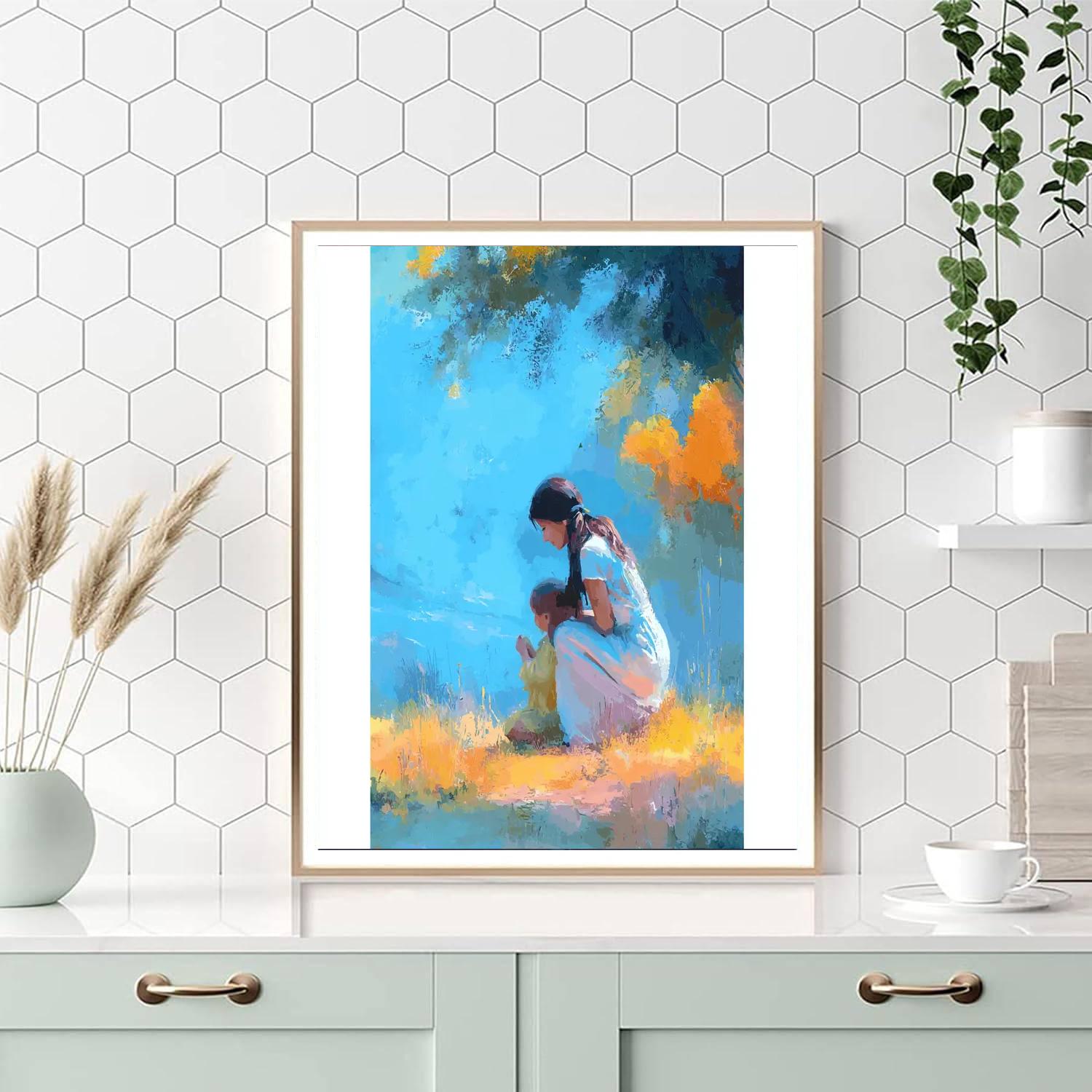 Mother's Caring Heart Numbered Painting Kits