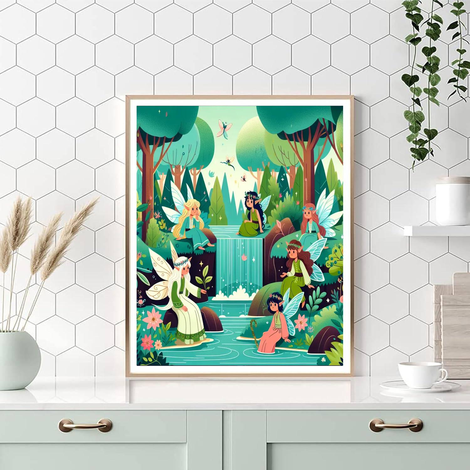 Magic Waterfall Retreat Paint By Numbers Art