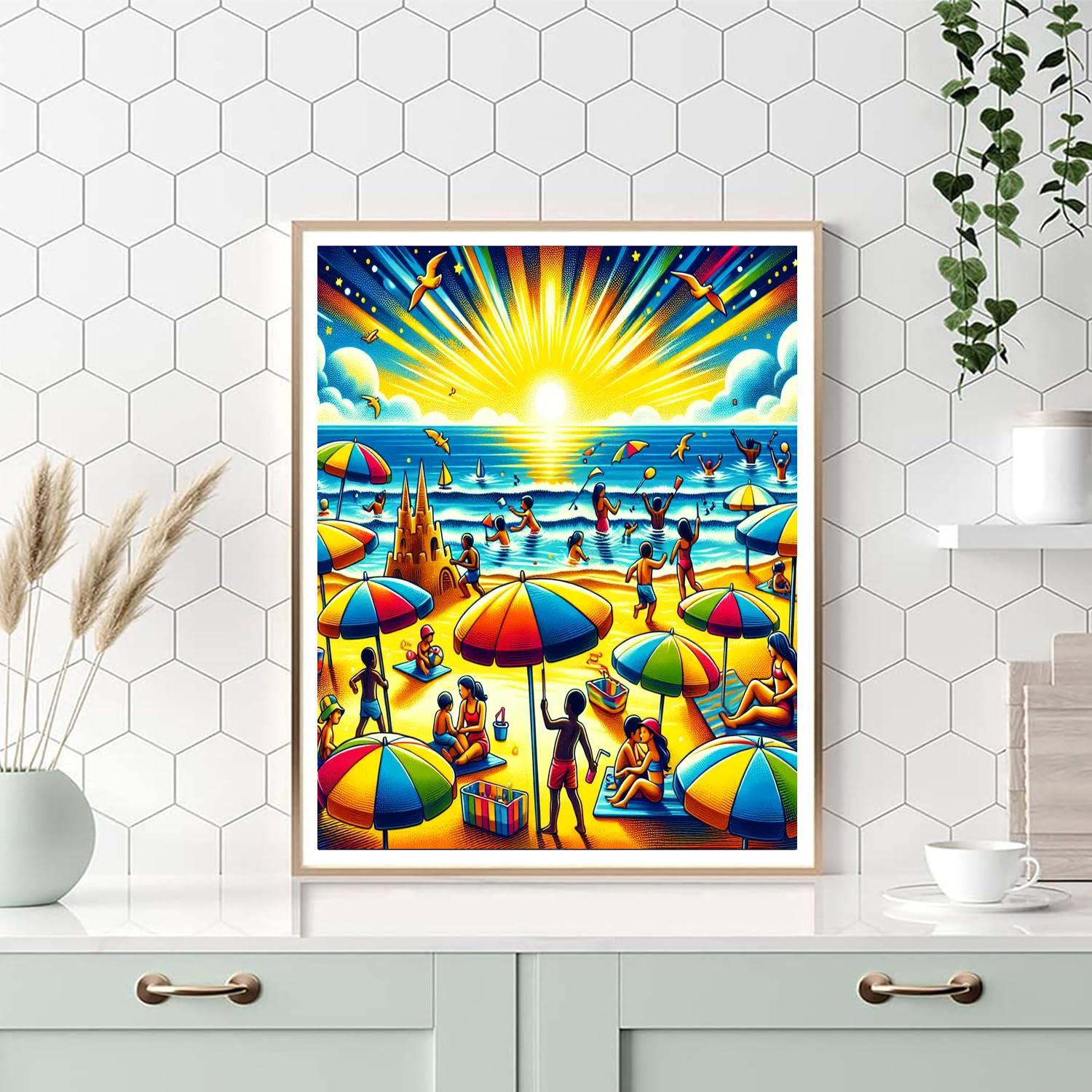 Joyful Beach Adventures DIY Paint By Numbers