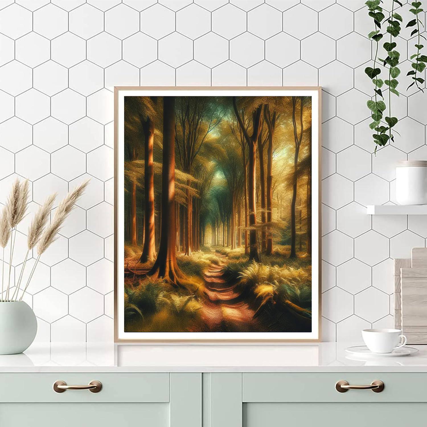 Serene Woodland Path Paint By Numbers Kits