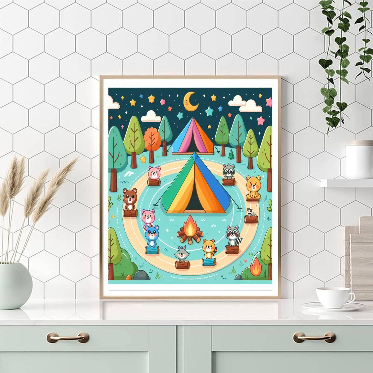 Cheerful Camping Trip Paint By Numbers Kits