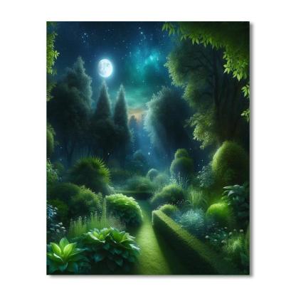 Midnight Garden Glow Number Painting
