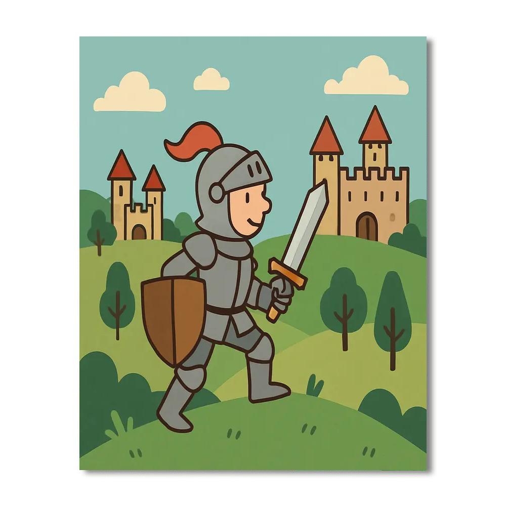 Knight's Magical Quest DIY Paint By Numbers
