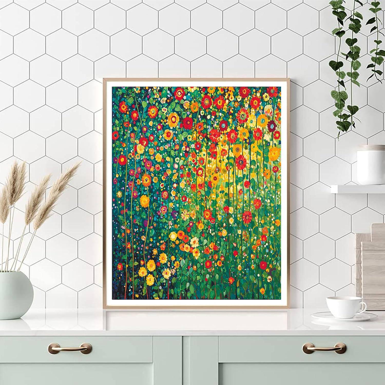 Gustav Klimt Inspired Wild Garden Dance  DIY Paint By Numbers