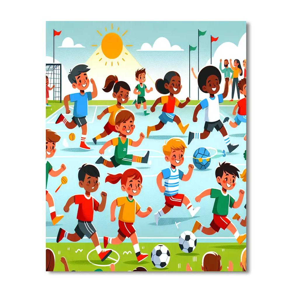 The Super Fun Sports Day Number Painting