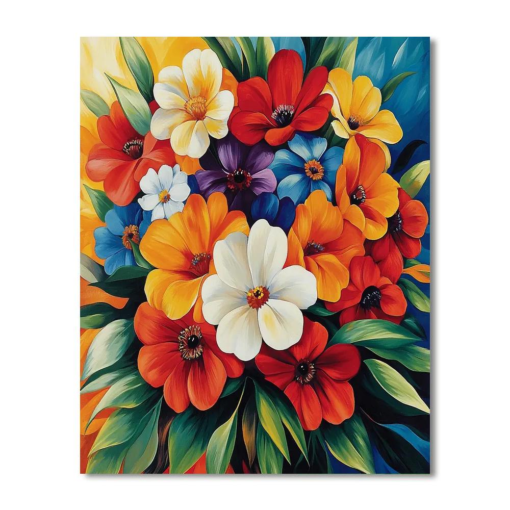 Georgia O'Keeffe Inspired Golden Flower Explosion  Paint By Numbers Kits