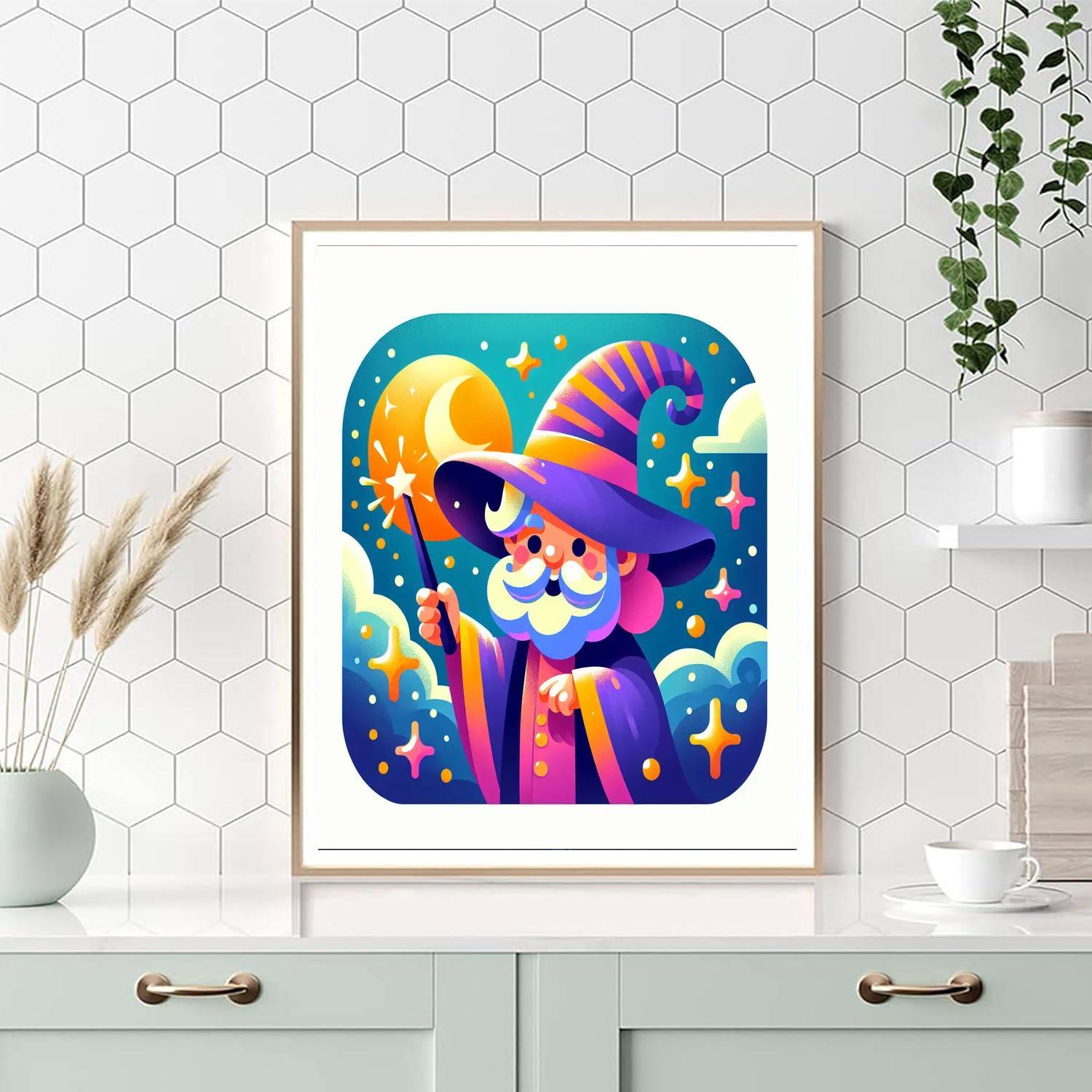 Charming Wizard Number Painting