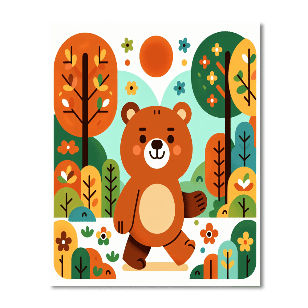 Adventurous Little Bear Paint By Numbers