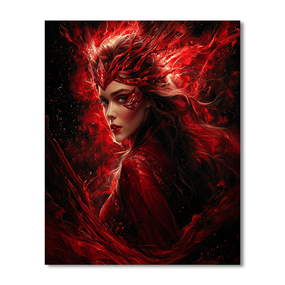 Elizabeth Olsen: Enchantress Of The Scarlet Witch Paint By Numbers