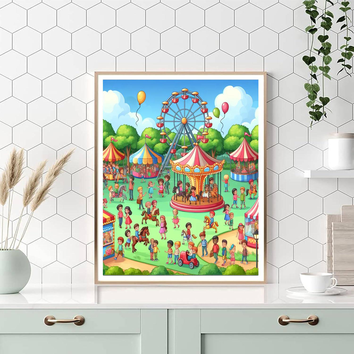 Funfair Extravaganza DIY Paint By Numbers