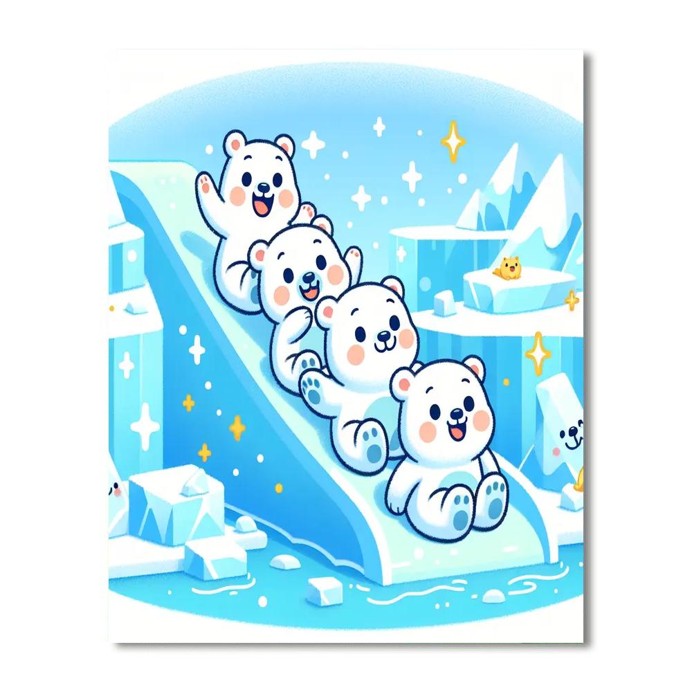 Glowing Glaciers Paint By Numbers Kits