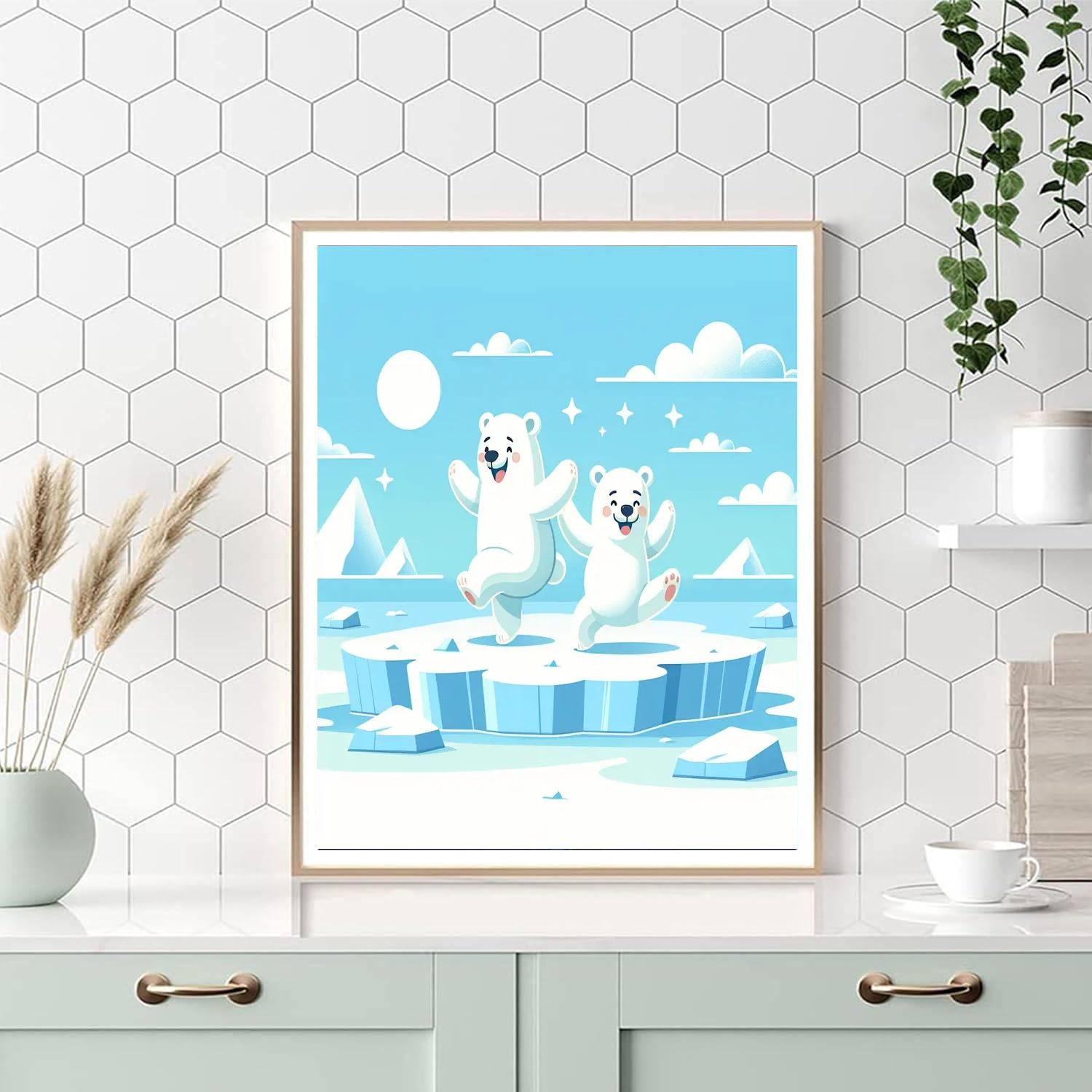 Chilly Polar Bears Painting By Numbers Kit