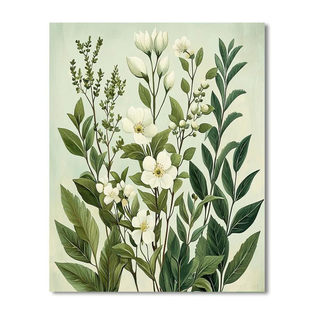 Leonardo Da Vinci Inspired Botanical Embrace  Painting Number Kit