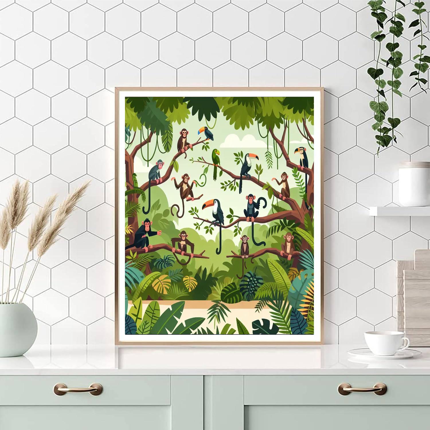 Tropical Treetops Painting Number Kit