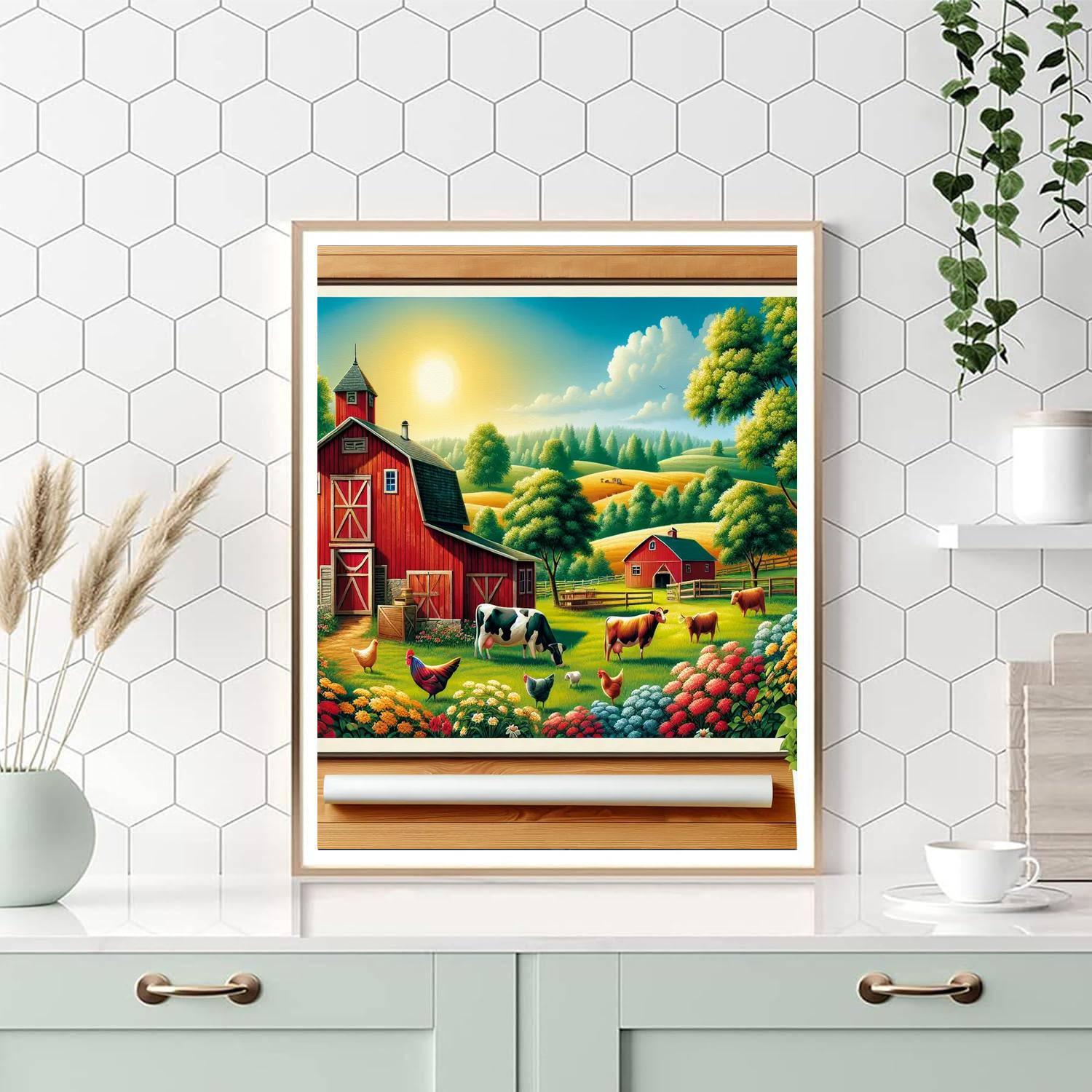 Colorful Farm Life DIY Paint By Numbers