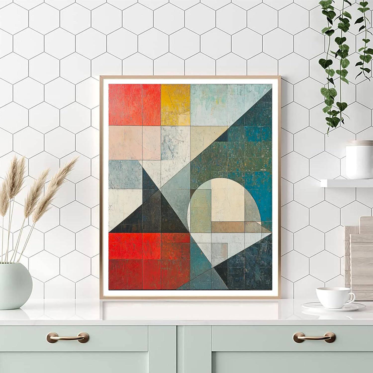 Kazimir Malevich Inspired Spatial Elegance  Paint By Color