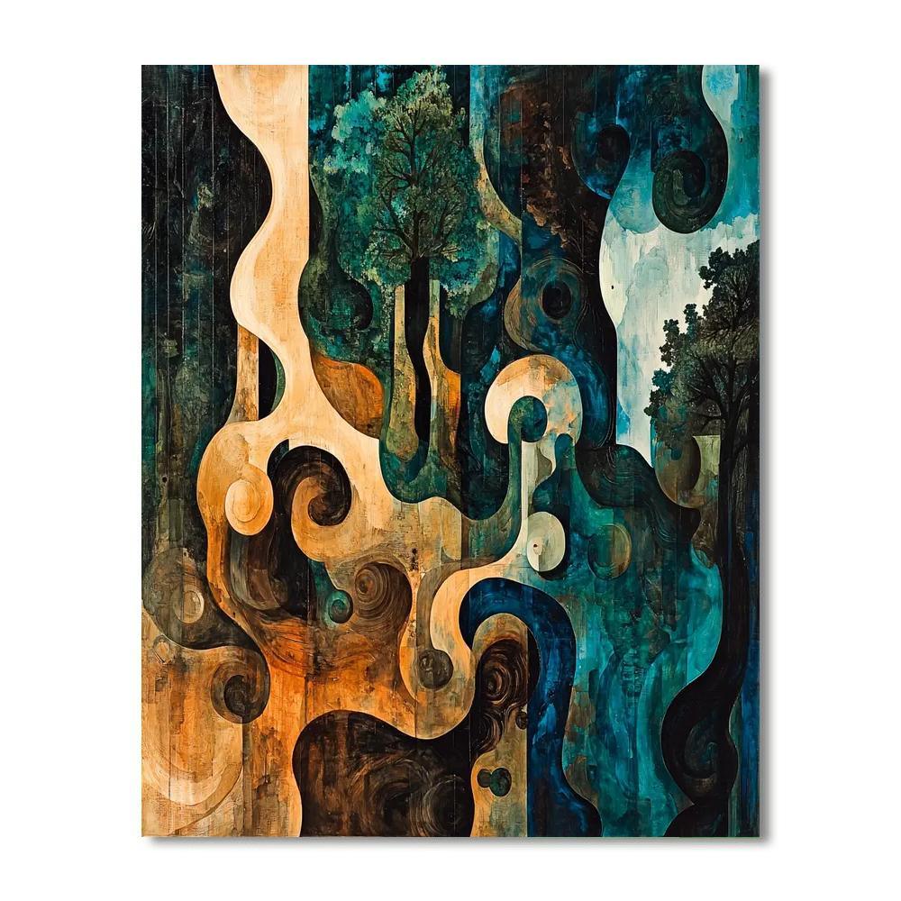 Max Ernst Inspired Mystic Wilderness  Painting Number Kit