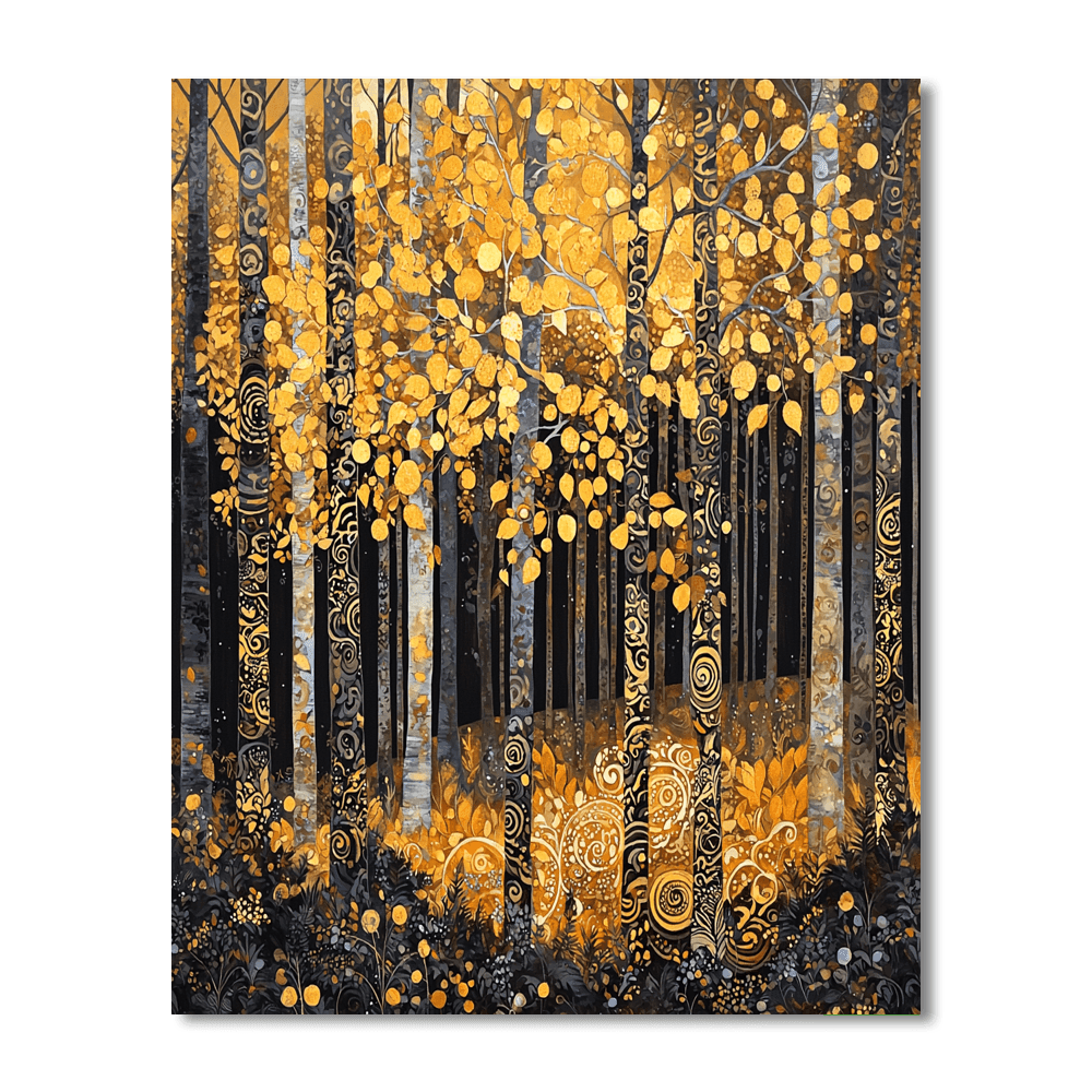 Gustav Klimt Inspired Klimt's Enchanted Forest  Paint By Numbers Kits