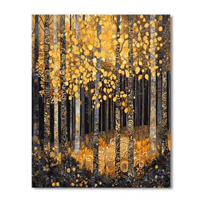 Gustav Klimt Inspired Klimt's Enchanted Forest  Paint By Numbers Kits