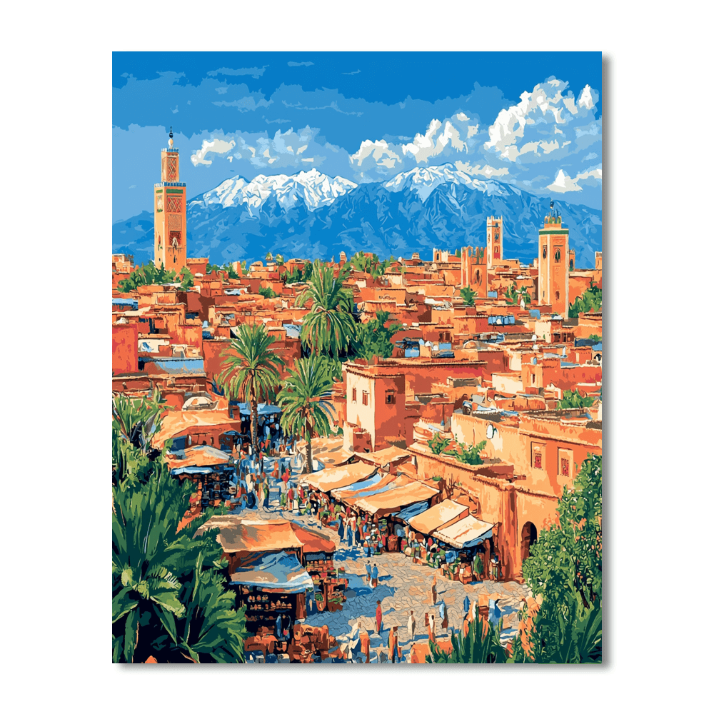 The Red City Of Marrakech - Morocco DIY Paint By Numbers