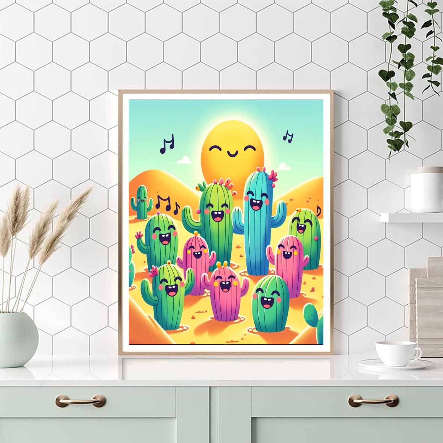 Dancing Cacti Painting By Numbers Kit