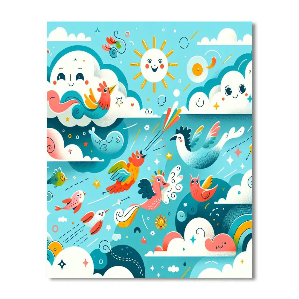 Cloud Caper Paint By Numbers Art