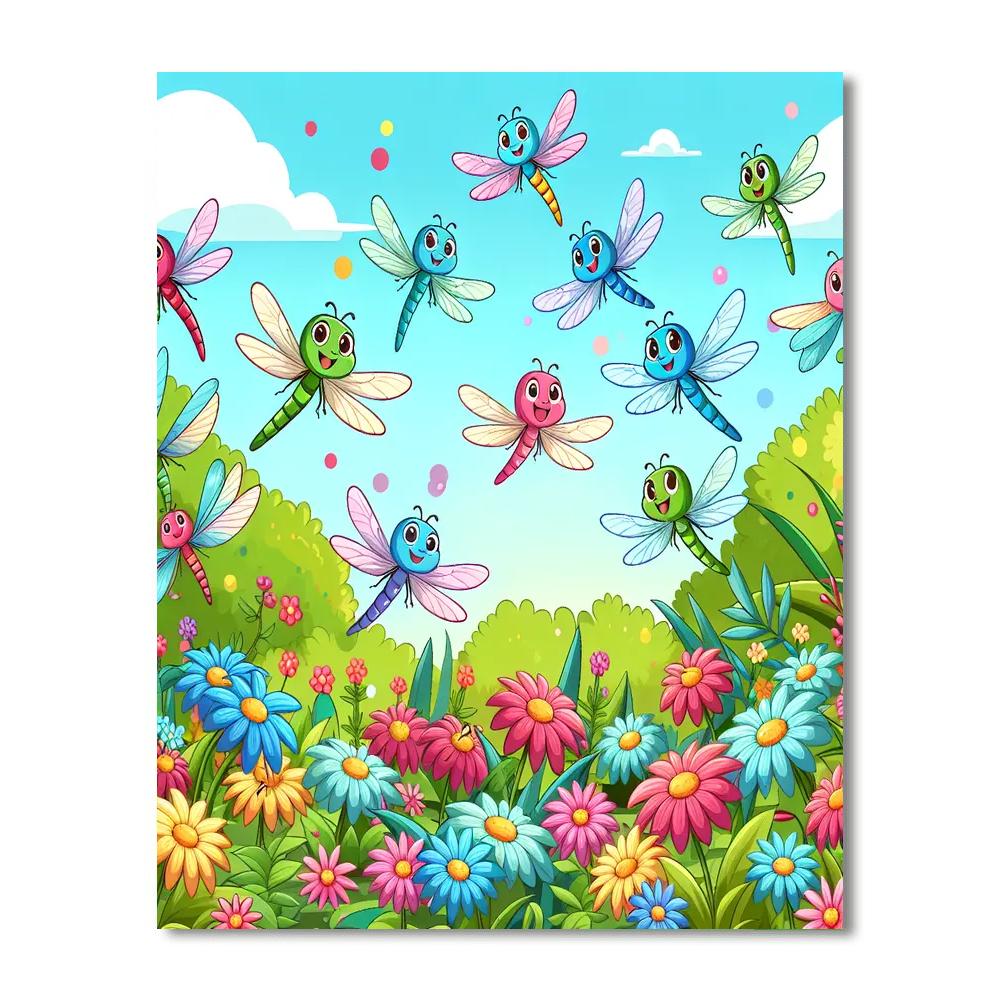 Dreamy Dragonfly Dance Paint By Color