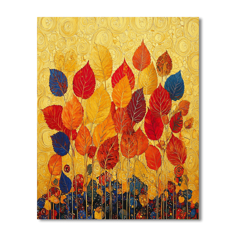 Gustav Klimt Inspired Melodies Of Autumn  Paint By Numbers Art