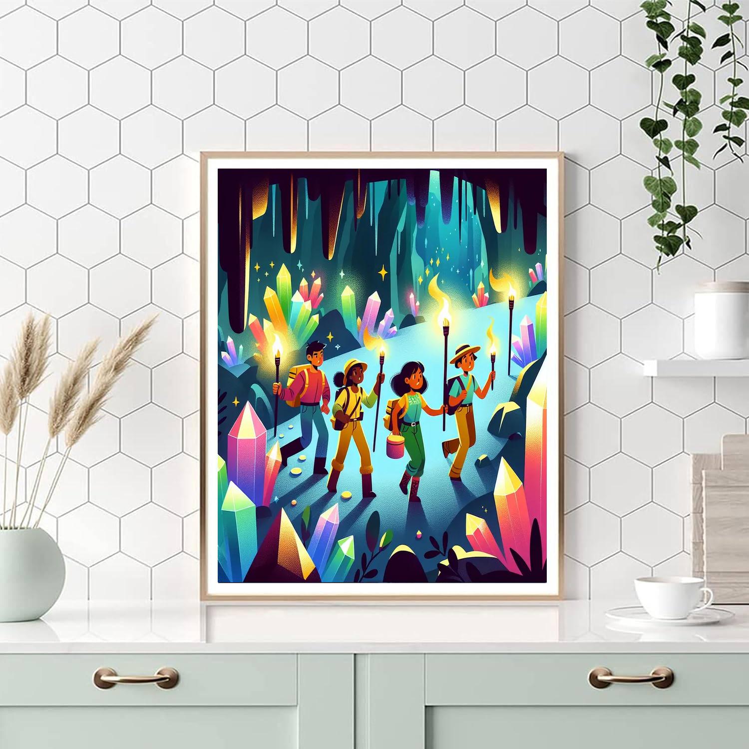 Crystal Caverns Adventure Painting By Numbers Kit