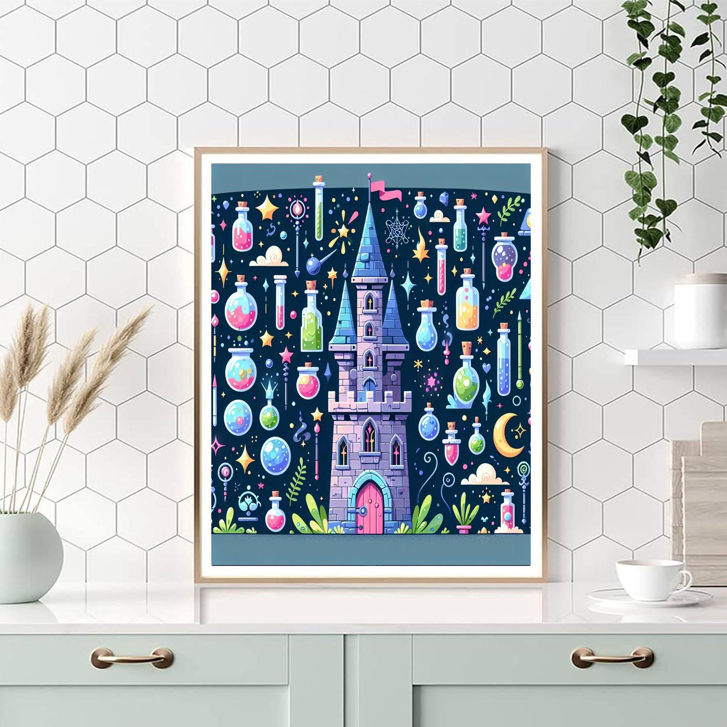 Mystic Wizard Tower Paint By Number