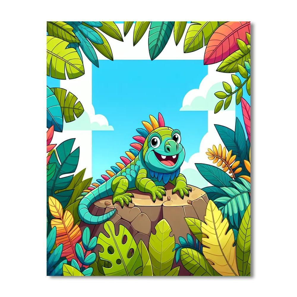Incredible Iguana Numbered Painting Kits