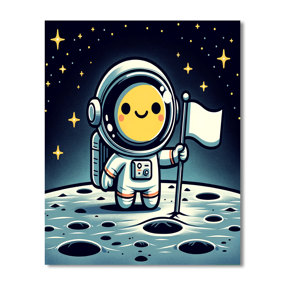 Astronaut Moon Landing Numbered Painting Kits