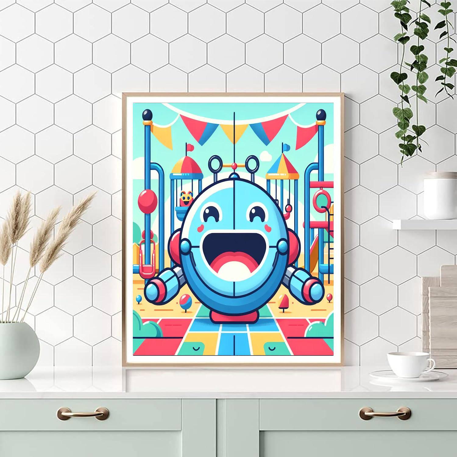 Joyful Robot Painting By Numbers Kit