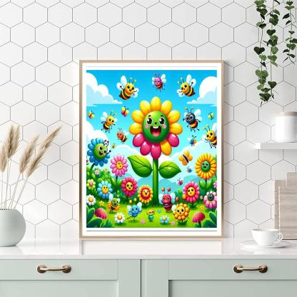 Whimsical Flower Festival Numbered Painting Kits