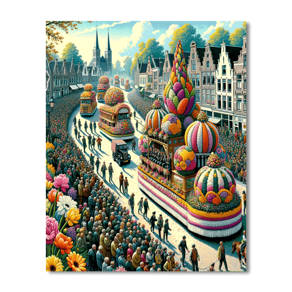 The Bloemencorso (flower Parade) Paint By Color
