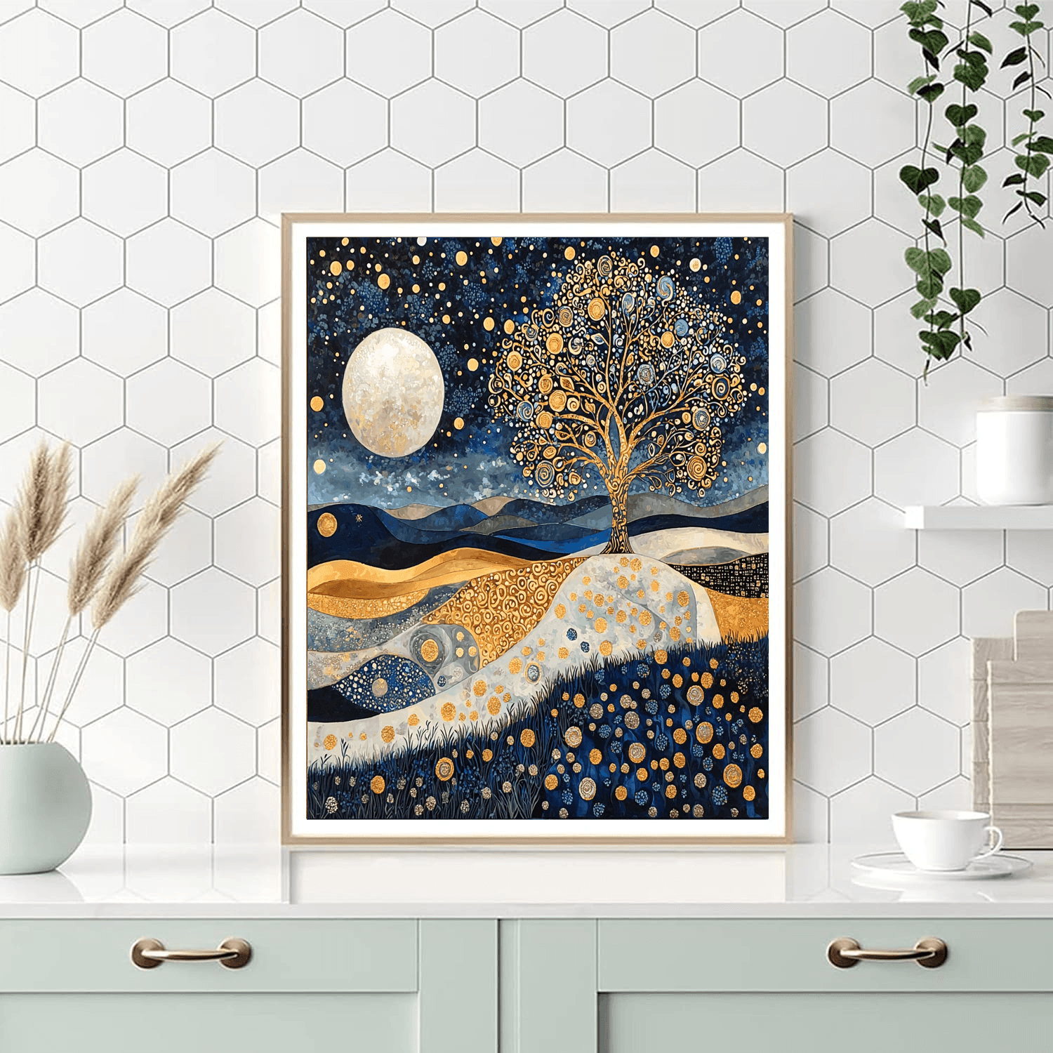 Gustav Klimt Inspired Gustav's Moonlit Serenade  Paint By Numbers Kits