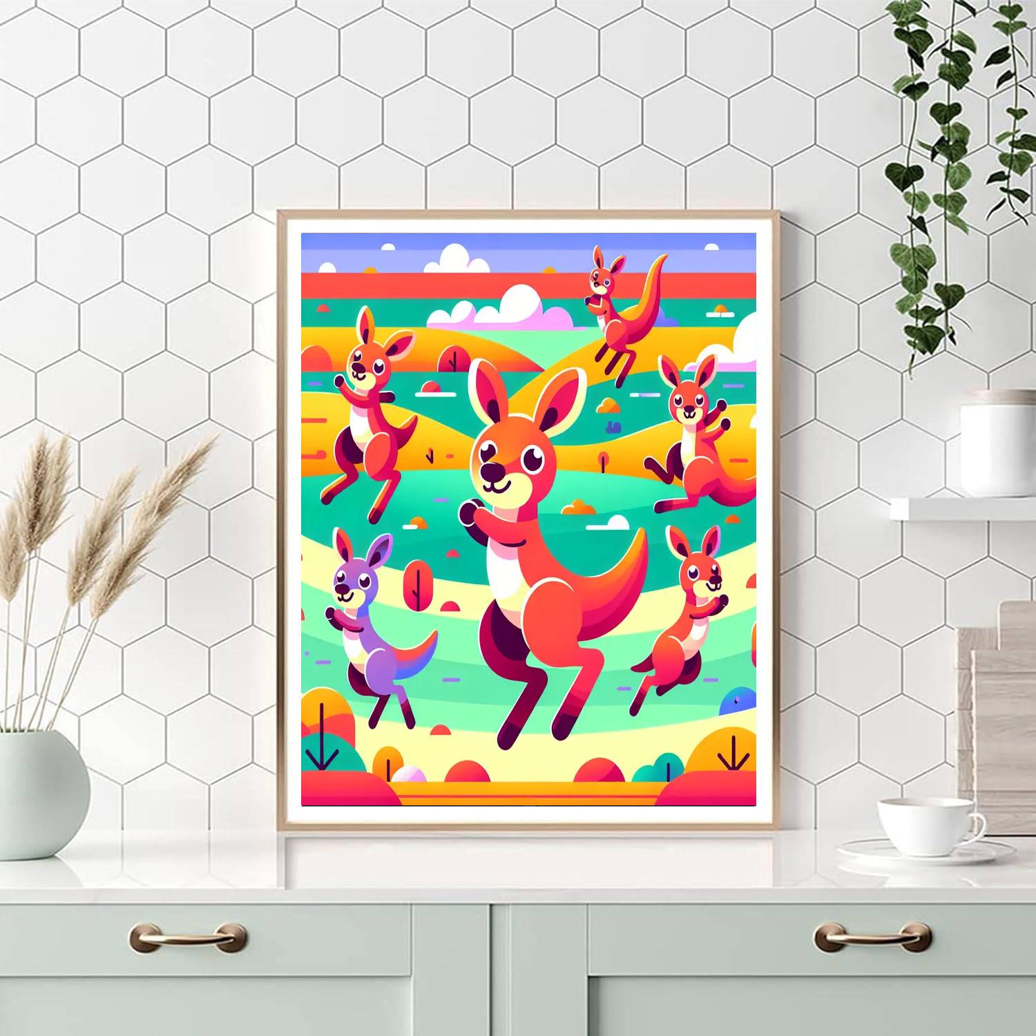 Kangaroo Kingdom Hop Paint By Numbers