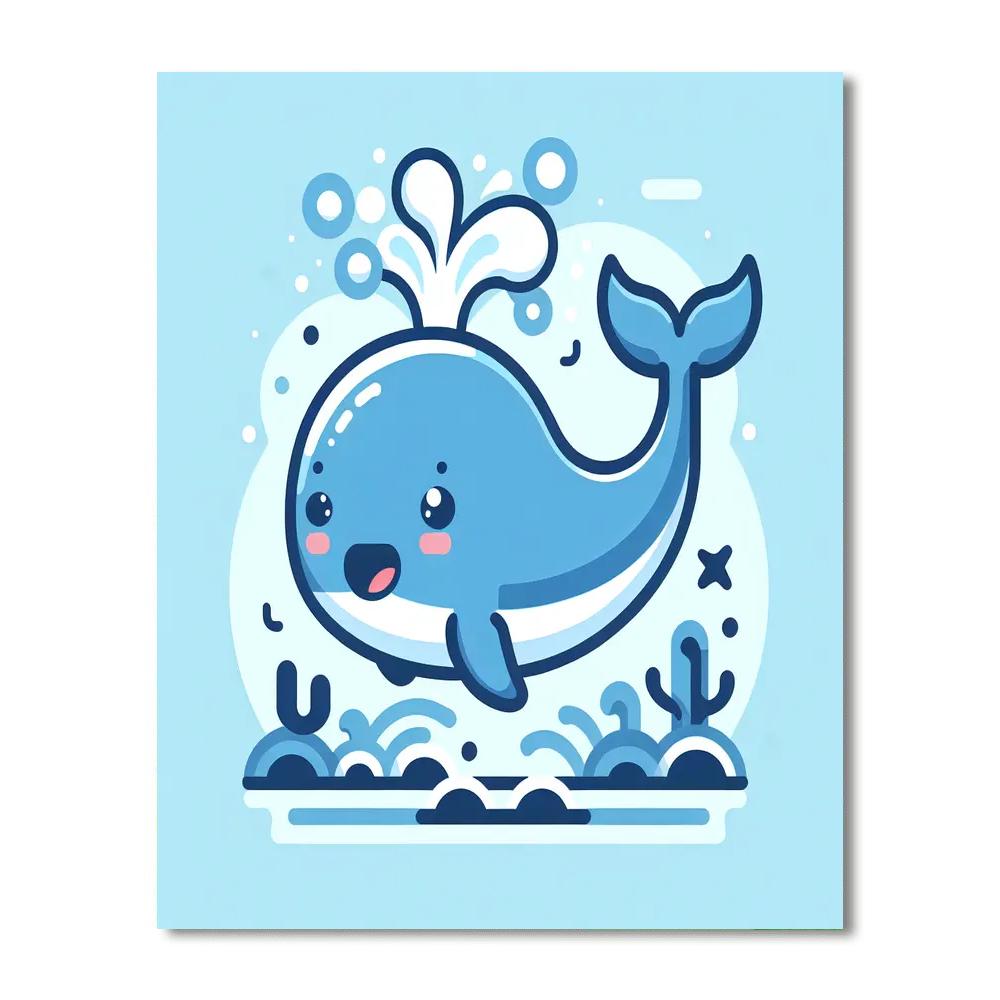 Merry Whale Paint By Numbers Art