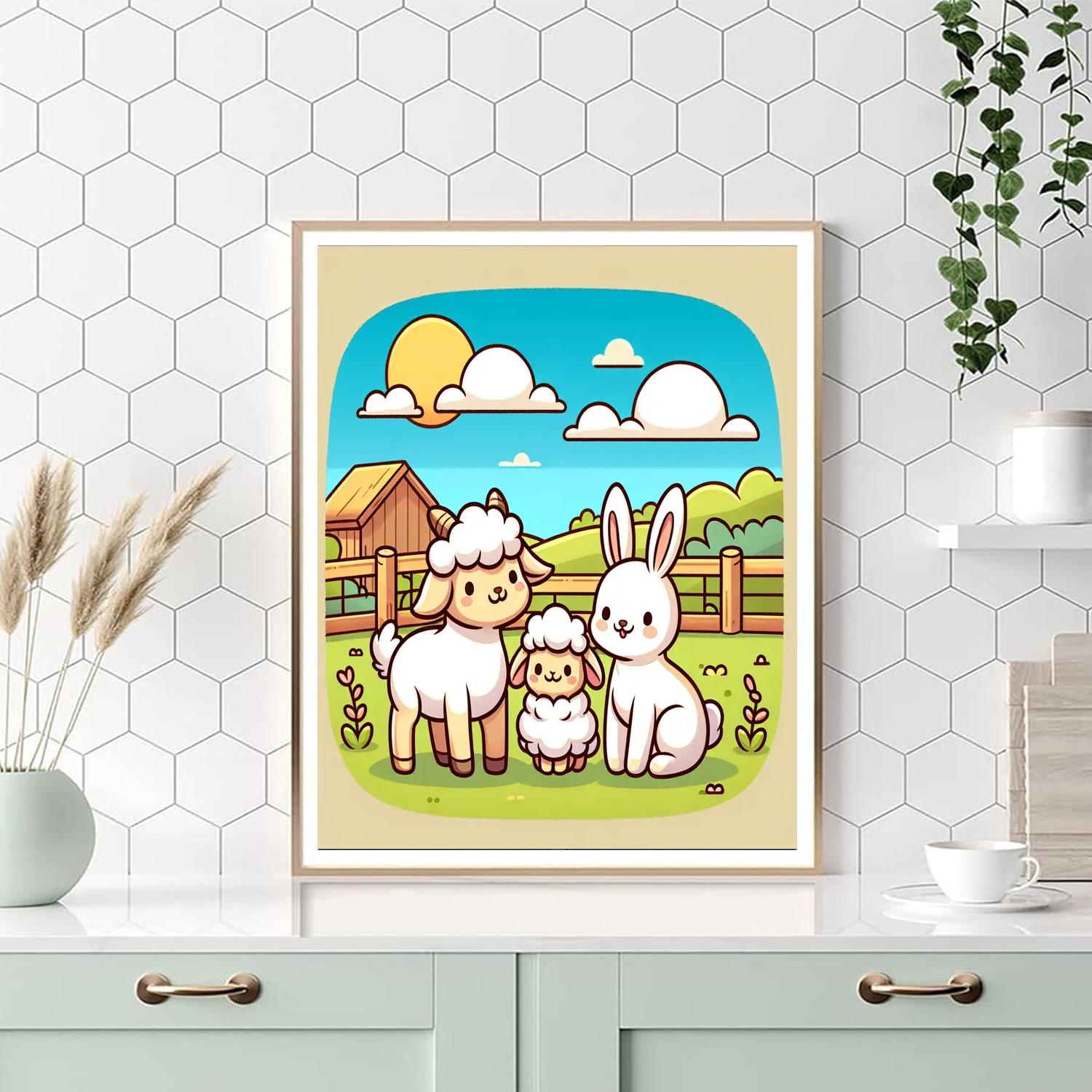 Petting Zoo Paradise Painting Number Kit