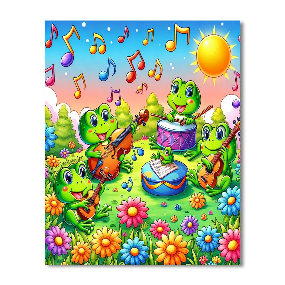 Hoppy Frogs' Meadow Orchestra Paint By Numbers Kits