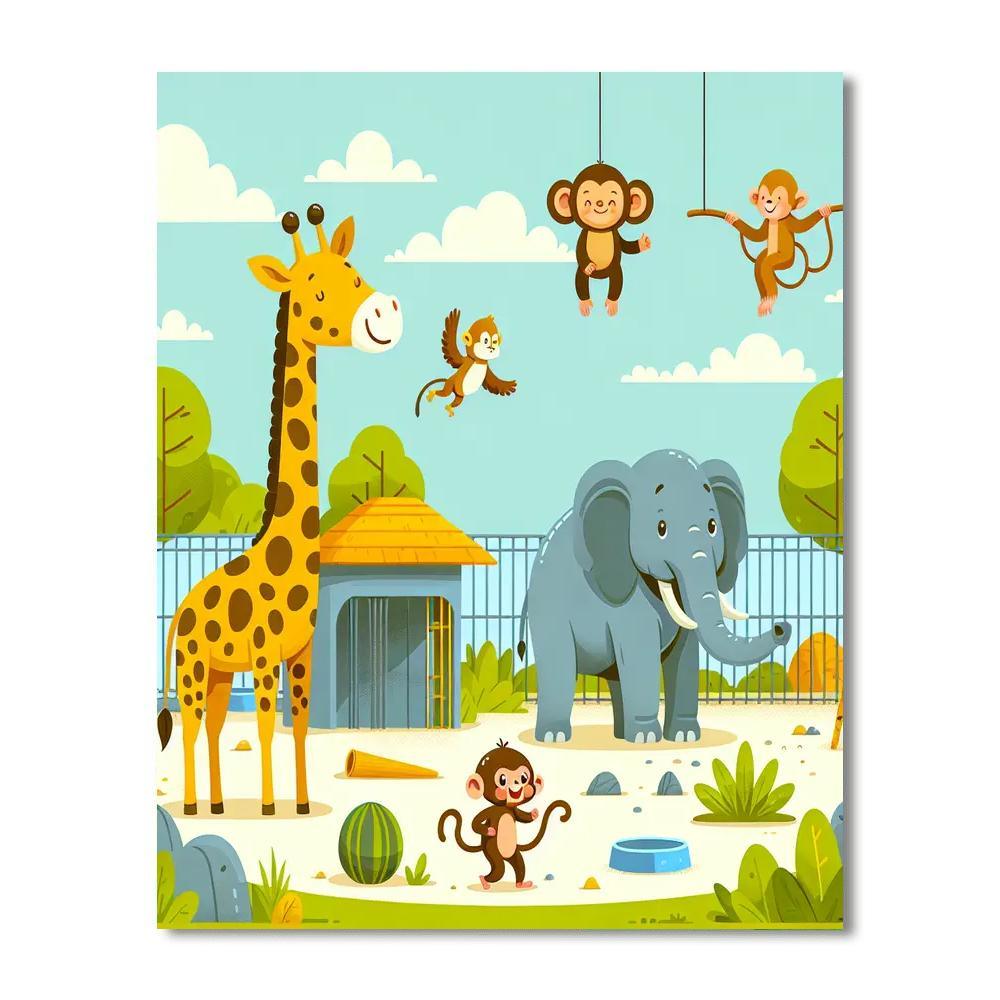 Friendly Zoo Parade Paint By Numbers Kits