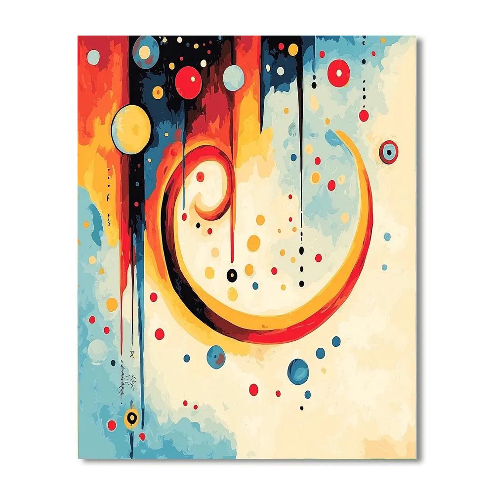 Joan Miró Inspired Cosmic Fantasia  Number Painting