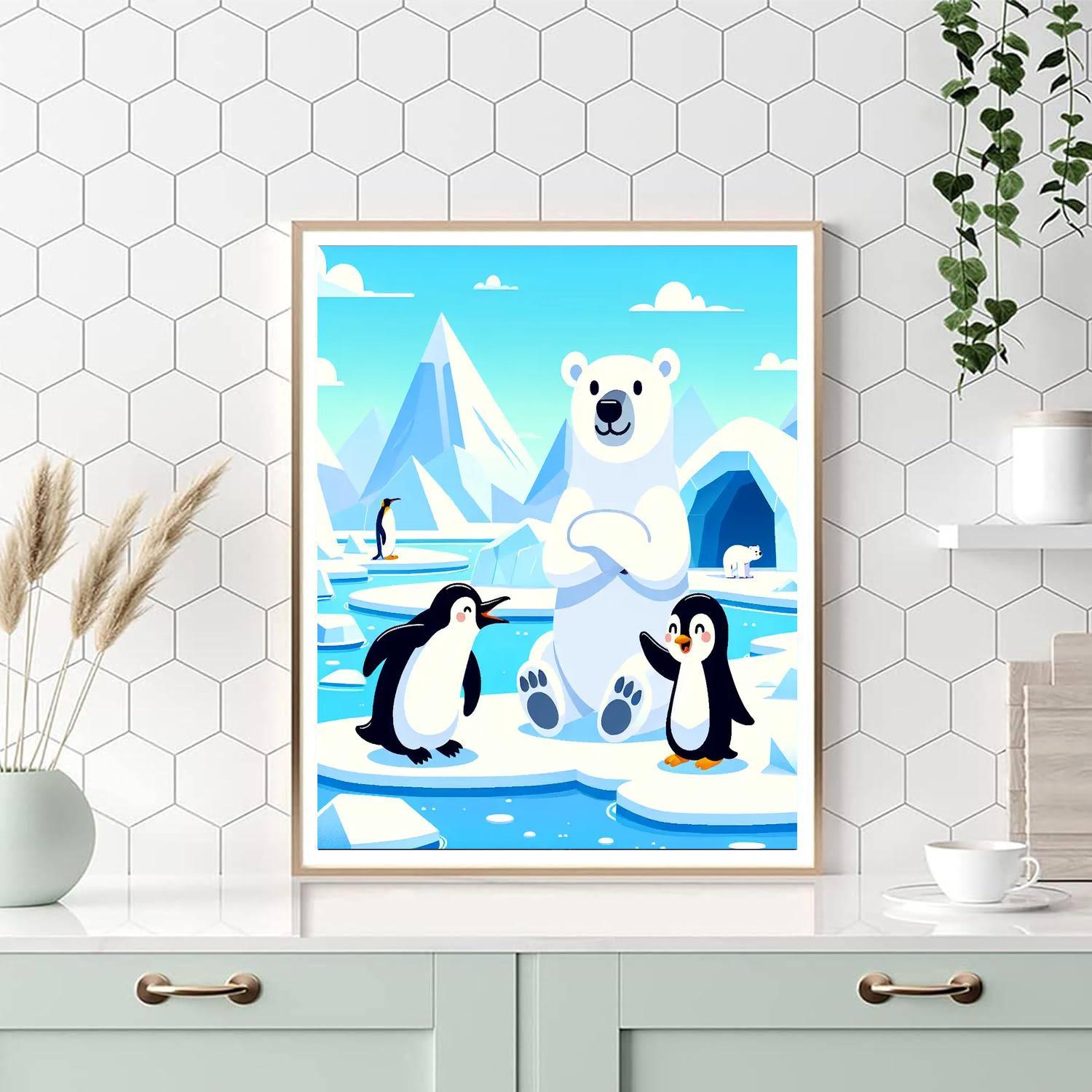 Arctic Polar Party Painting By Numbers Kit