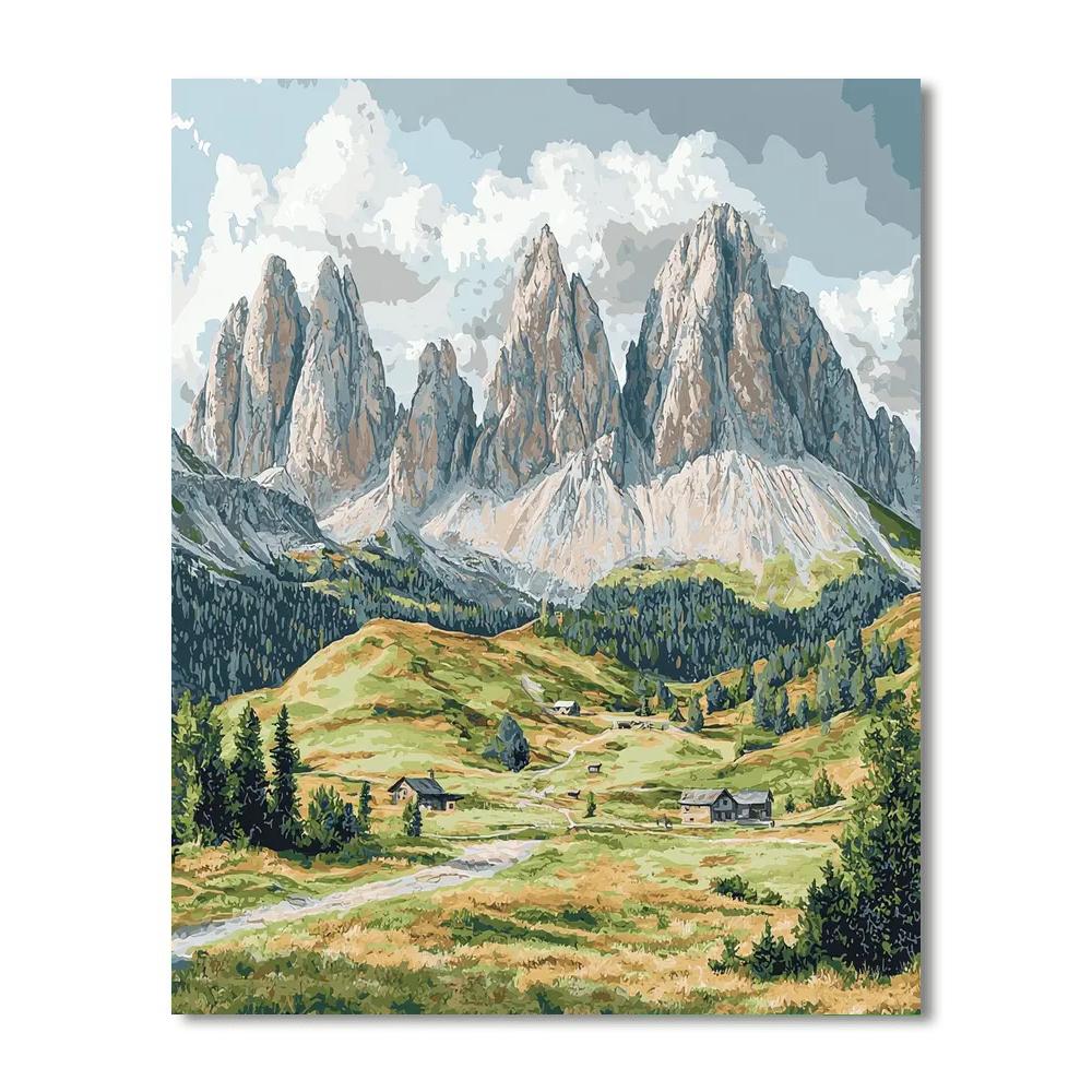 Michelangelo Inspired Divine Mountains  Painting Number Kit