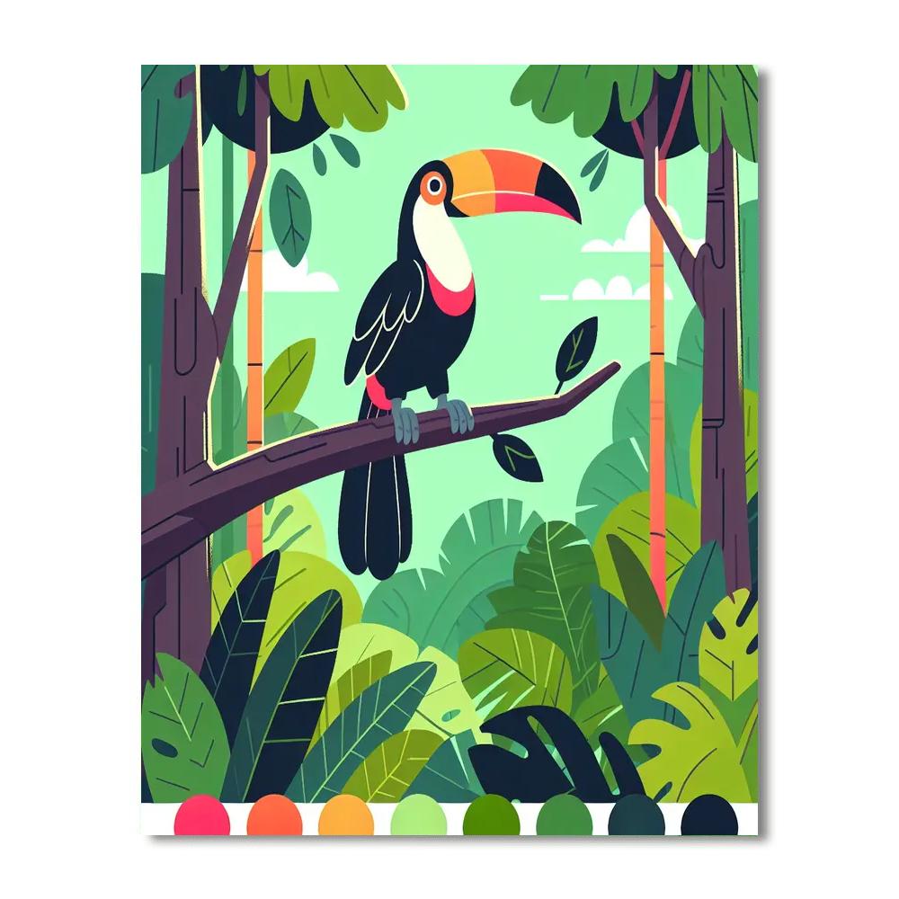 Rainforest Rumble With Toucan Paint By Numbers Kits