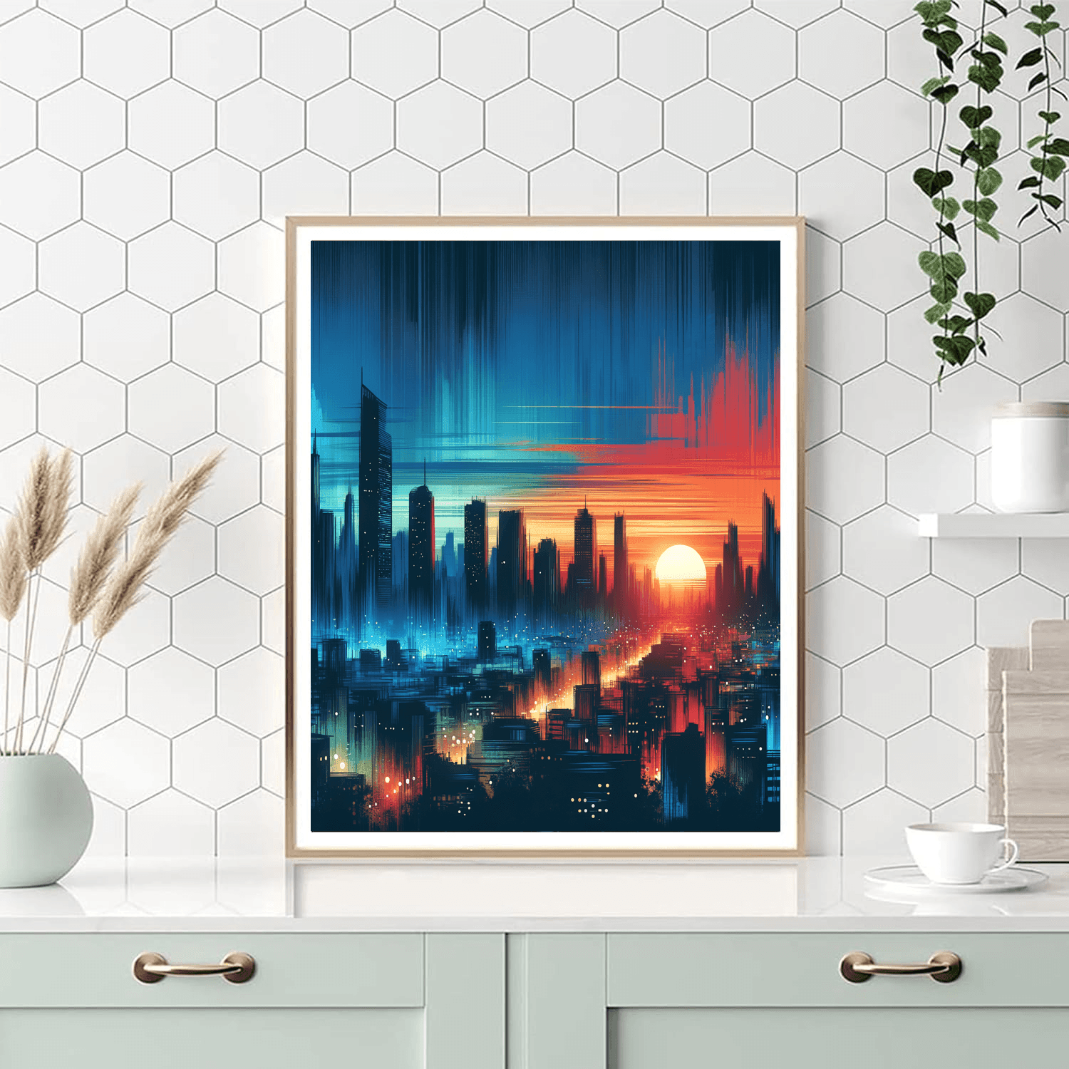 Urban Skyline At Twilight DIY Paint By Numbers