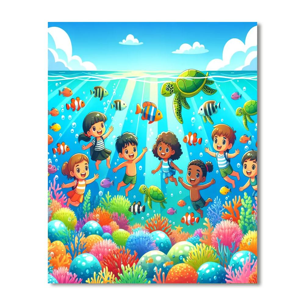 Exploration Of The Ocean Depths Painting By Numbers Kit