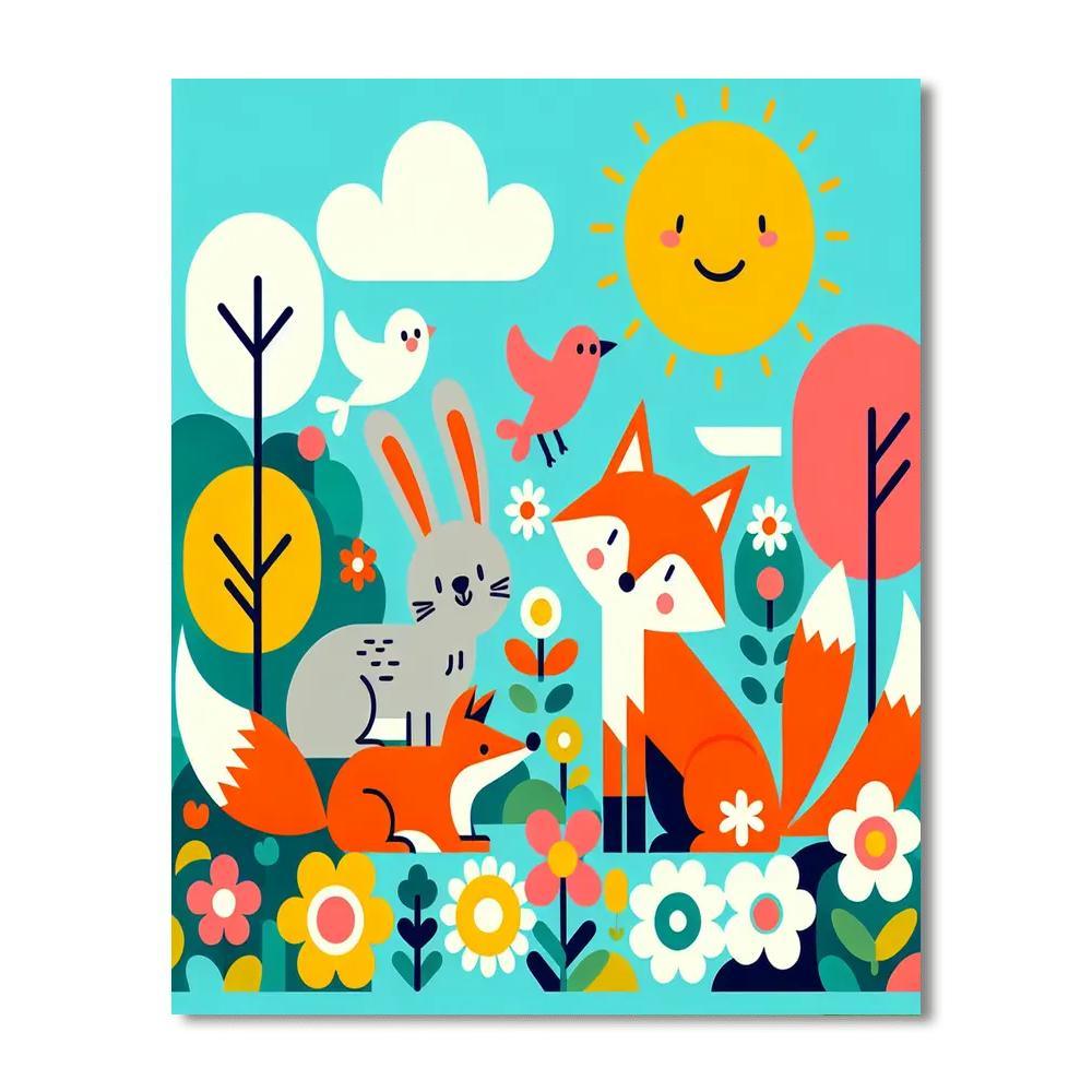 Garden Of Friendship Paint By Number