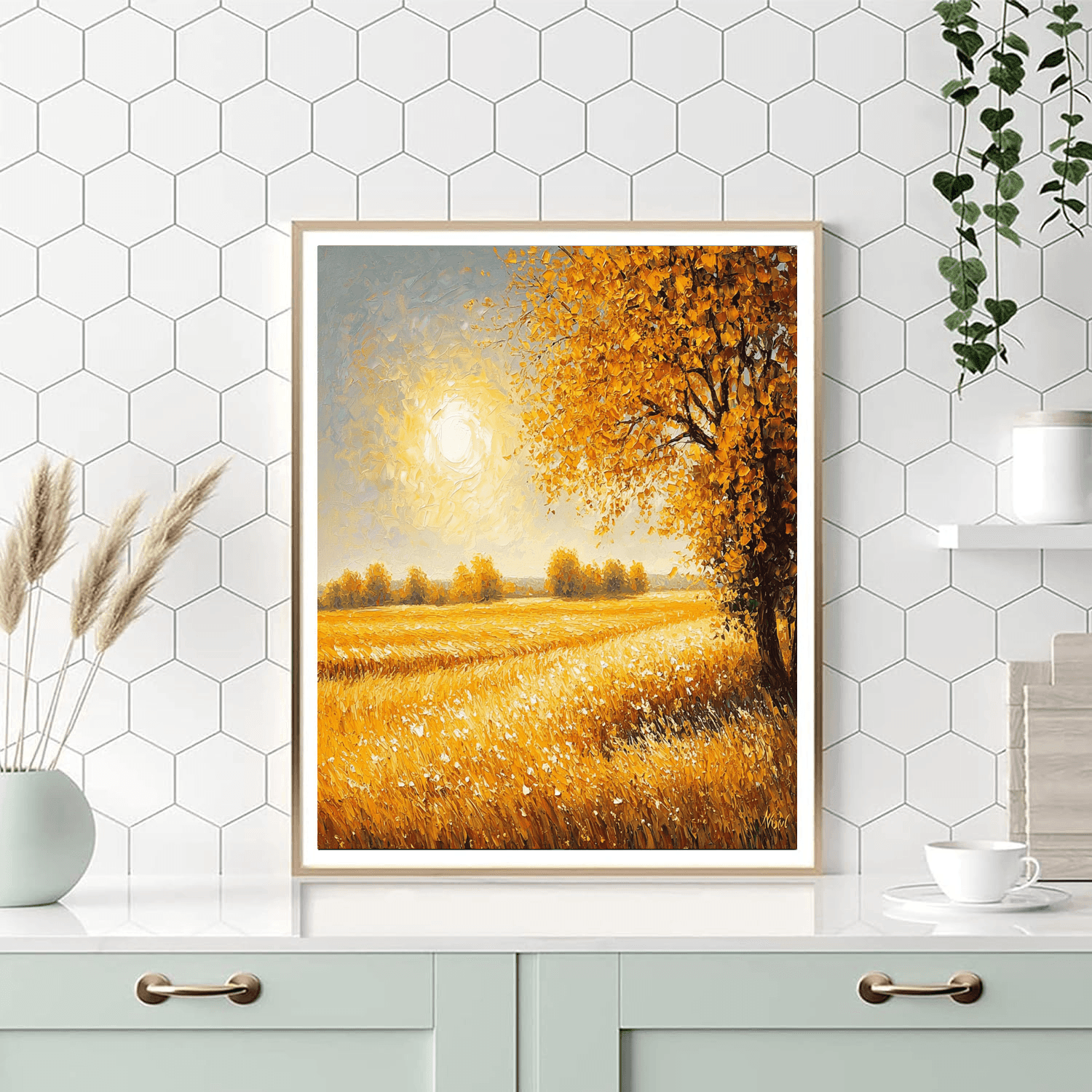 Claude Monet Inspired Fields Of Gold  Painting By Numbers Kit