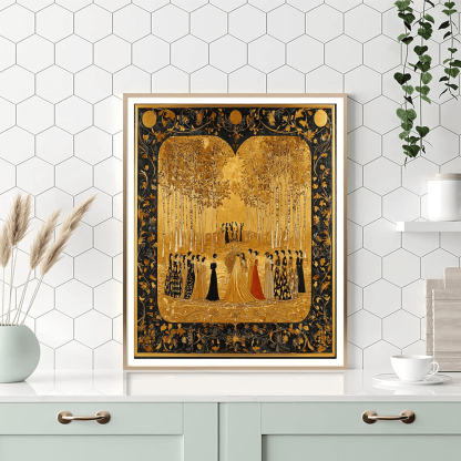 Gustav Klimt Inspired Gilded Elegance - DIY Painting By Numbers Kit